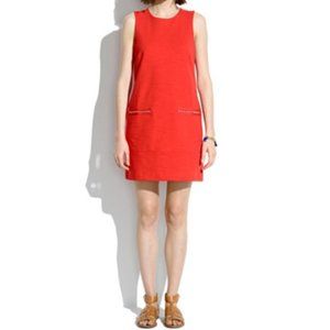 Madewell Bright Orange/Red Shift Mod Dress